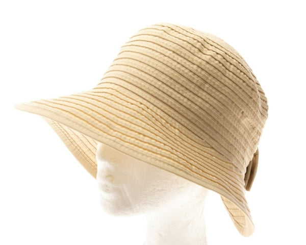 A404-RIBBON CRUSHER BUCKET HAT W/ BOW