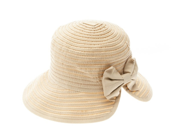 A404-RIBBON CRUSHER BUCKET HAT W/ BOW