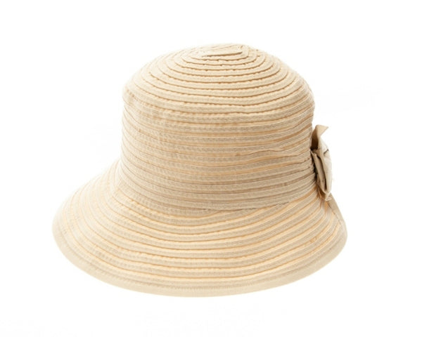 A404-RIBBON CRUSHER BUCKET HAT W/ BOW