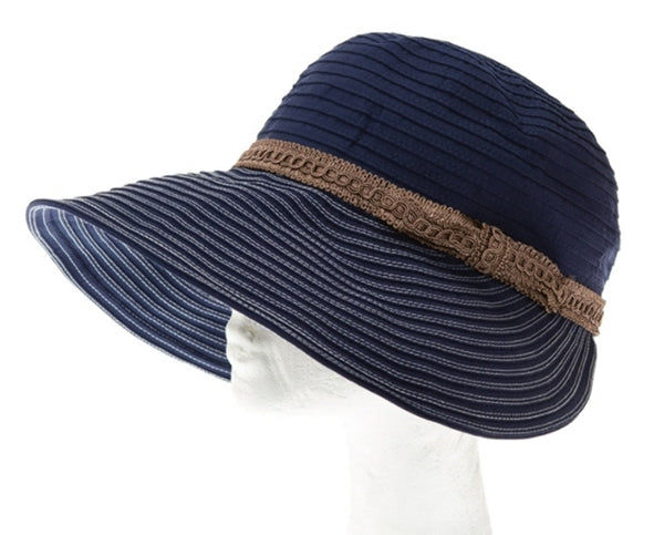 A416-STITCHED RIBBON FACESAVER HAT