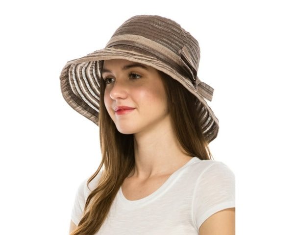 A418-SHEER RIBBON CRUSHER HAT