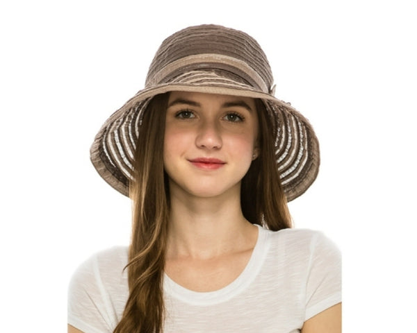 A418-SHEER RIBBON CRUSHER HAT