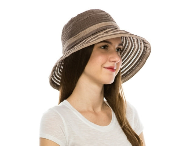 A418-SHEER RIBBON CRUSHER HAT