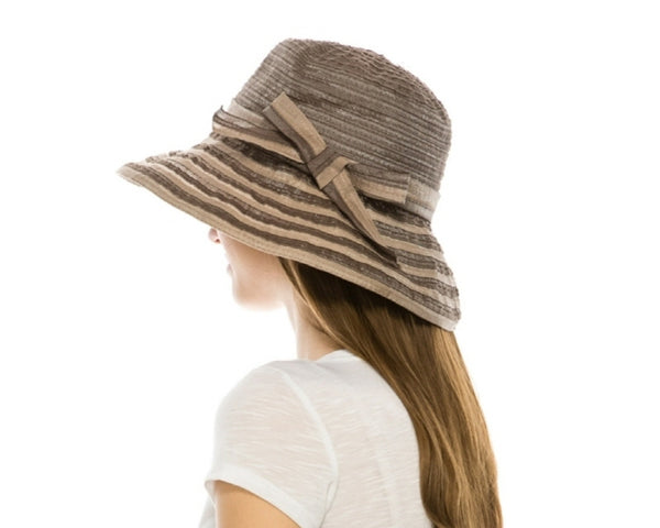 A418-SHEER RIBBON CRUSHER HAT