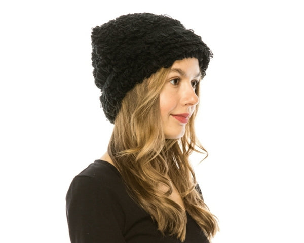 A457-LOOPY KNIT BEANIE