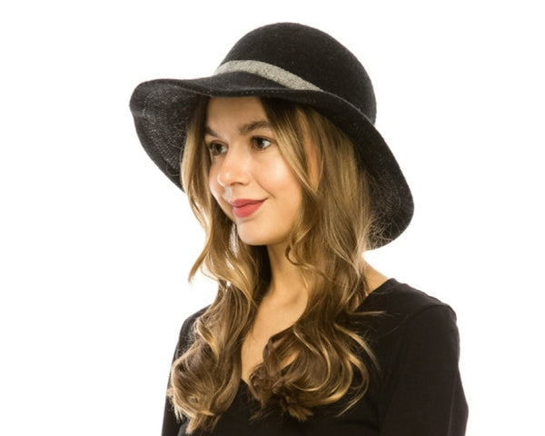 A464-WOOL KNIT BRIM HAT