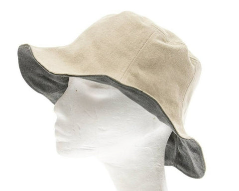 A468-REVERSIBLE CANVAS BUCKET HAT