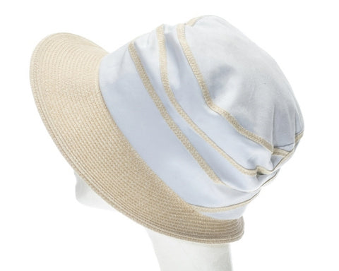 A475-RIBBON & STRAW BUCKET HAT