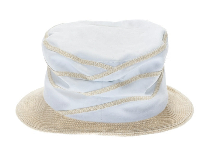 A475-RIBBON & STRAW BUCKET HAT