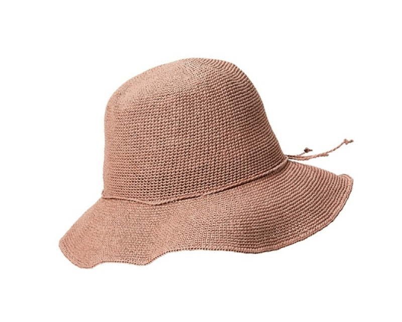 A478-FINE CROCHET TOYO STRAW BUCKET HAT