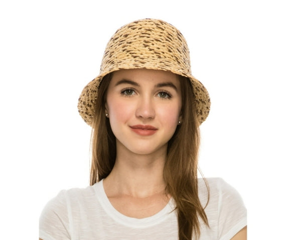 A503-RAFFIA STRAW BUCKET HAT