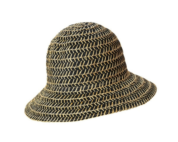 A506-STRAW-STITCHED RIBBON BUCKET HAT