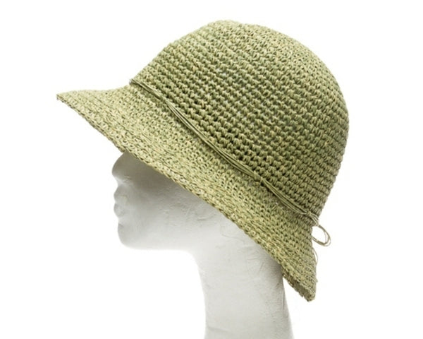 A508-CROCHET STRAW BUCKET HAT