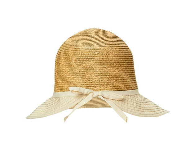 A522-BACKLESS STRAW & RIBBON HAT