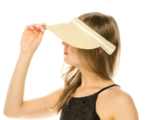 A531-COMFORT CLIP STRAW VISOR