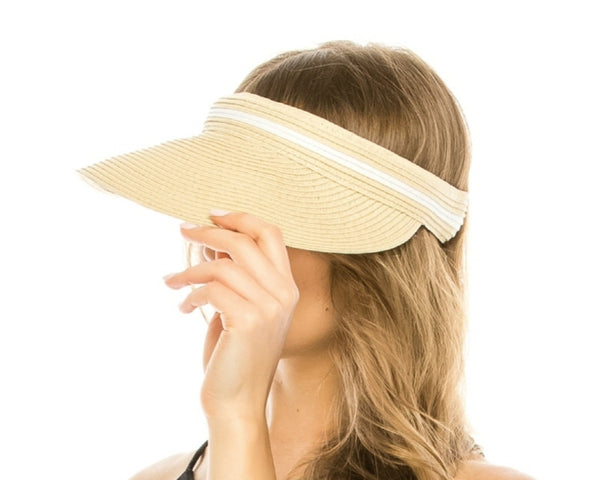 A531-COMFORT CLIP STRAW VISOR