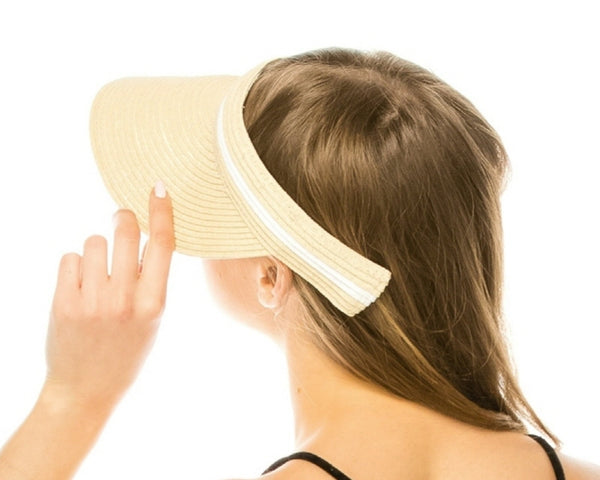 A531-COMFORT CLIP STRAW VISOR