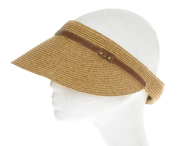 A532-STRAW VELCRO VISOR W/ BELT