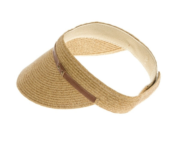 A532-STRAW VELCRO VISOR W/ BELT