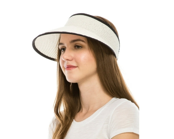 A534-LIGHTWEIGHT STRAW SUN VISOR