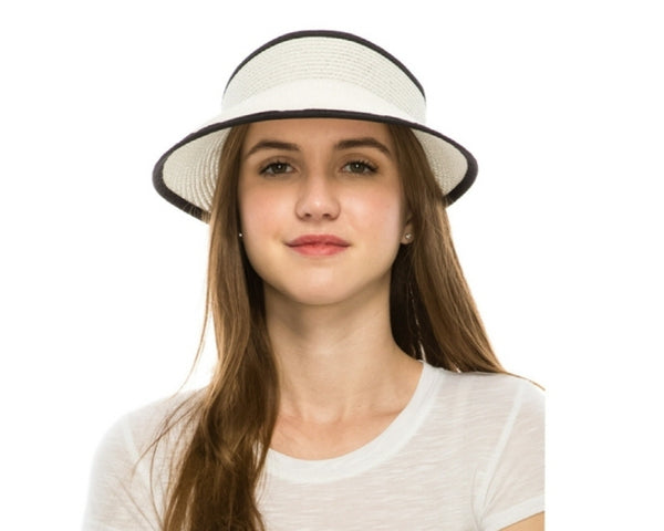 A534-LIGHTWEIGHT STRAW SUN VISOR