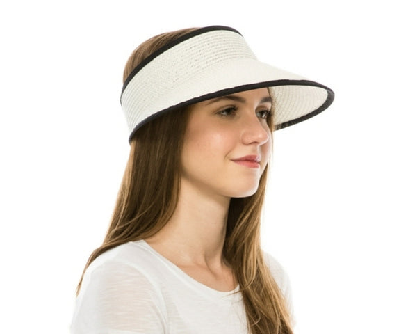 A534-LIGHTWEIGHT STRAW SUN VISOR