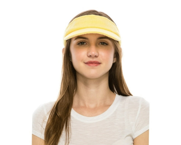 A535-COLOR POP TERRY CLOTH SUN VISOR