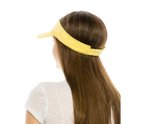 A535-COLOR POP TERRY CLOTH SUN VISOR