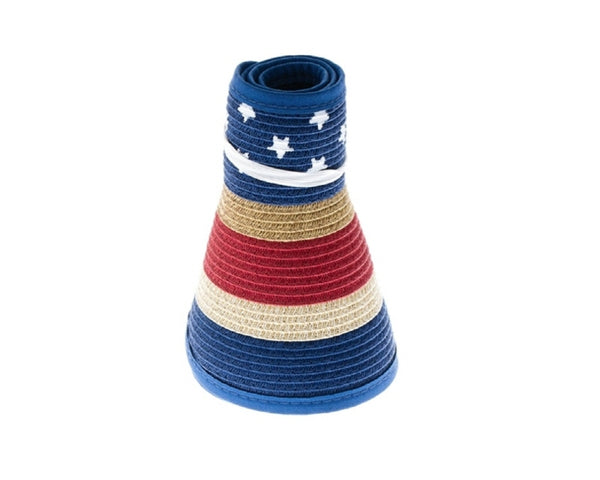 A536-STARS AND STRIPES ROLL-UP VISOR