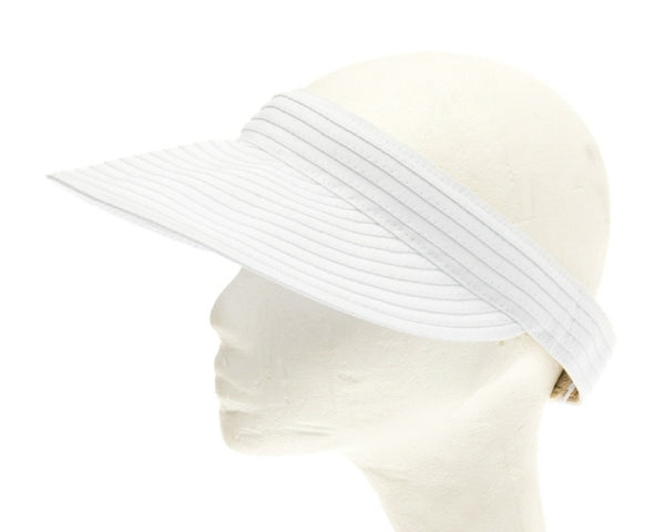 A538-SEWN RIBBON SUN VISOR