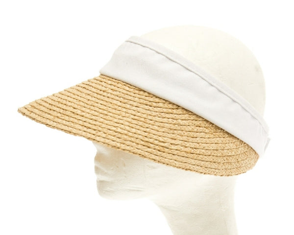 A539-RAFFIA STRAW VISOR