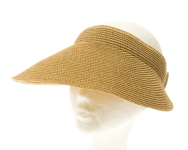 A542-SHIMMERY STRAW VISOR