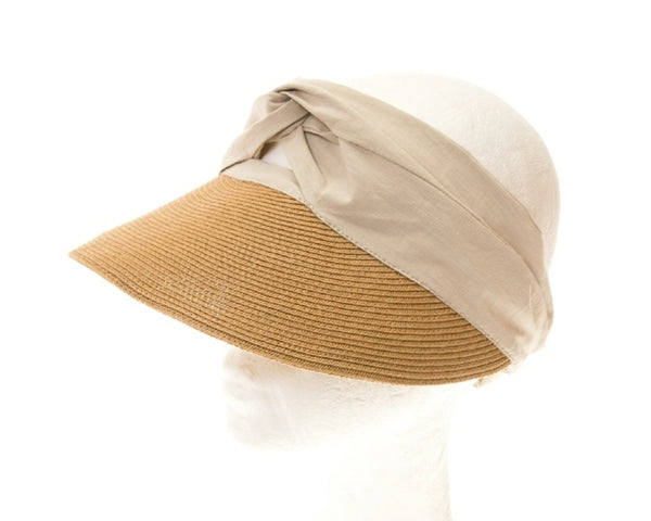 A543-STRETCHY HEADBAND STRAW VISOR