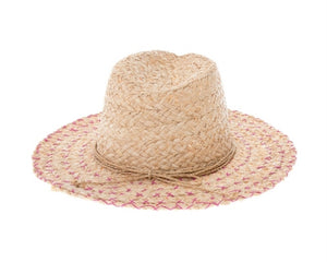 A552-RAFFIA PANAMA HAT W/ BRIM STITCHING