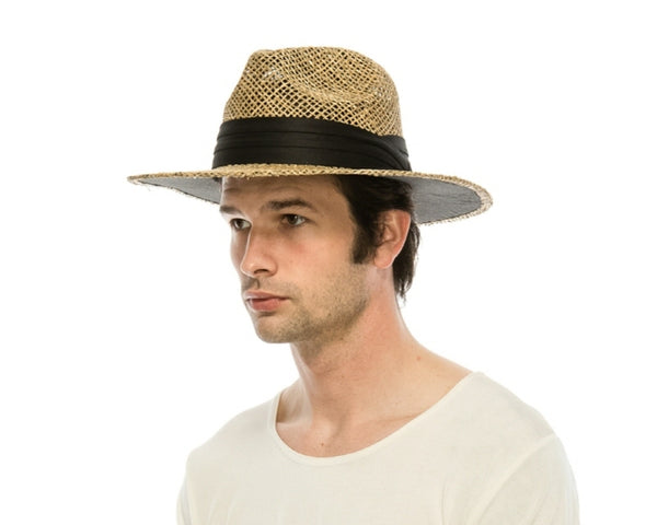 A557-MEN'S SEAGRASS STRAW PANAMA HAT