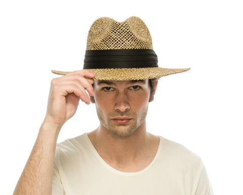 A557-MEN'S SEAGRASS STRAW PANAMA HAT