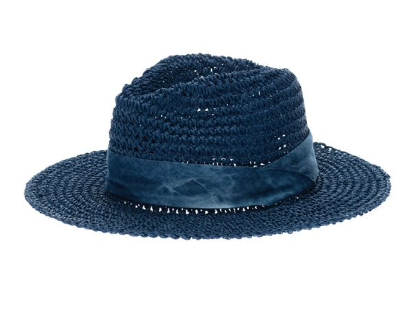 A560- CROCHET PANAMA HAT W/ CLOUD BAND