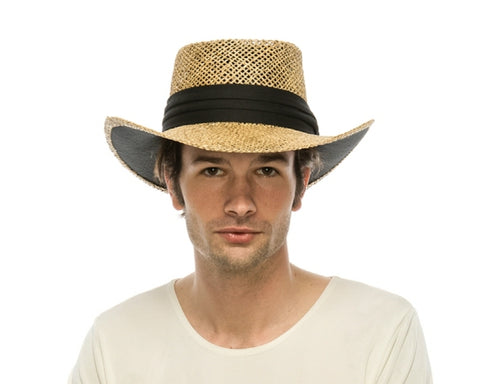 A561-MEN'S SEAGRASS GAMBLER HAT