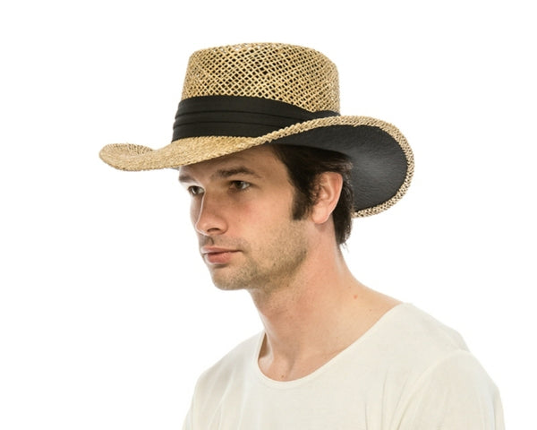 A561-MEN'S SEAGRASS GAMBLER HAT