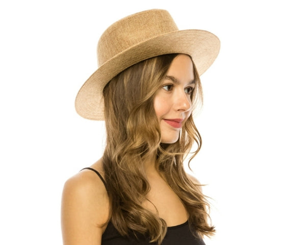 A575-LINEN PANAMA HAT W/ JUTE BAND