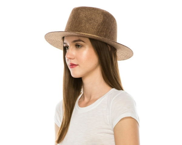 A575-LINEN PANAMA HAT W/ JUTE BAND