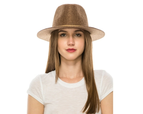 A575-LINEN PANAMA HAT W/ JUTE BAND