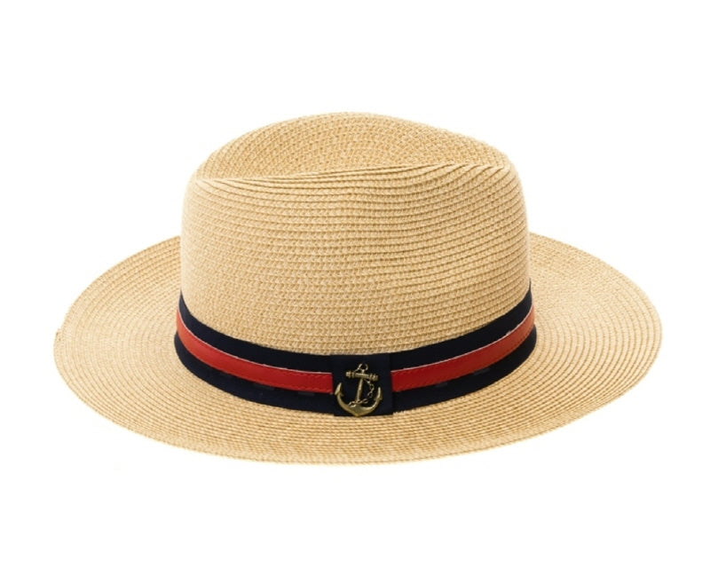 A576-STRAW PANAMA W/ ANCHOR PIN