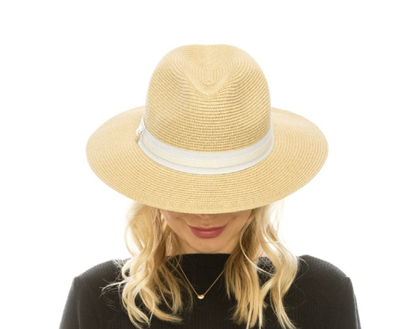 A576-STRAW PANAMA W/ ANCHOR PIN