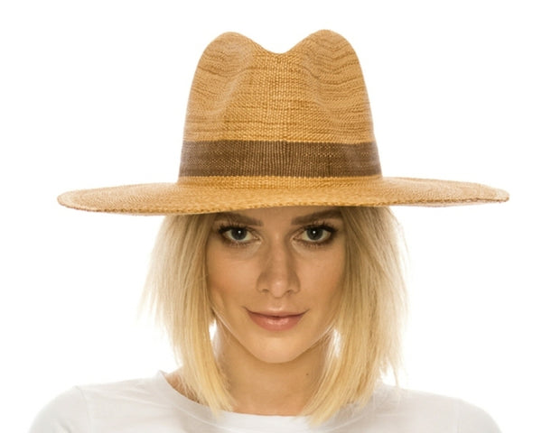 A577-TOYO STRAW WIDE BRIM PANAMA HAT