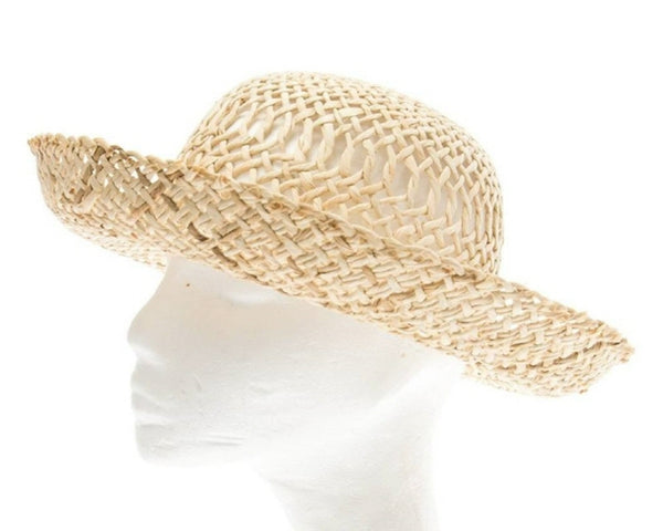 A644-OPEN WEAVE STRAW SUN HAT