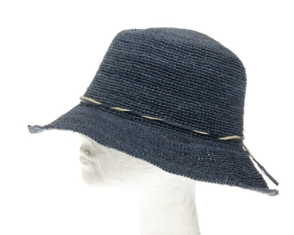 A654-FINE RAFFIA CROCHET SMALL BRIM SUN HAT