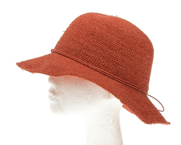 A654-FINE RAFFIA CROCHET SMALL BRIM SUN HAT