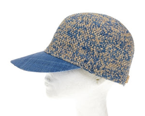 A663-RAFFIA CROCHET BASEBALL CAPS