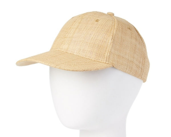 A666- RAFFIA STRAW BASEBALL CAP